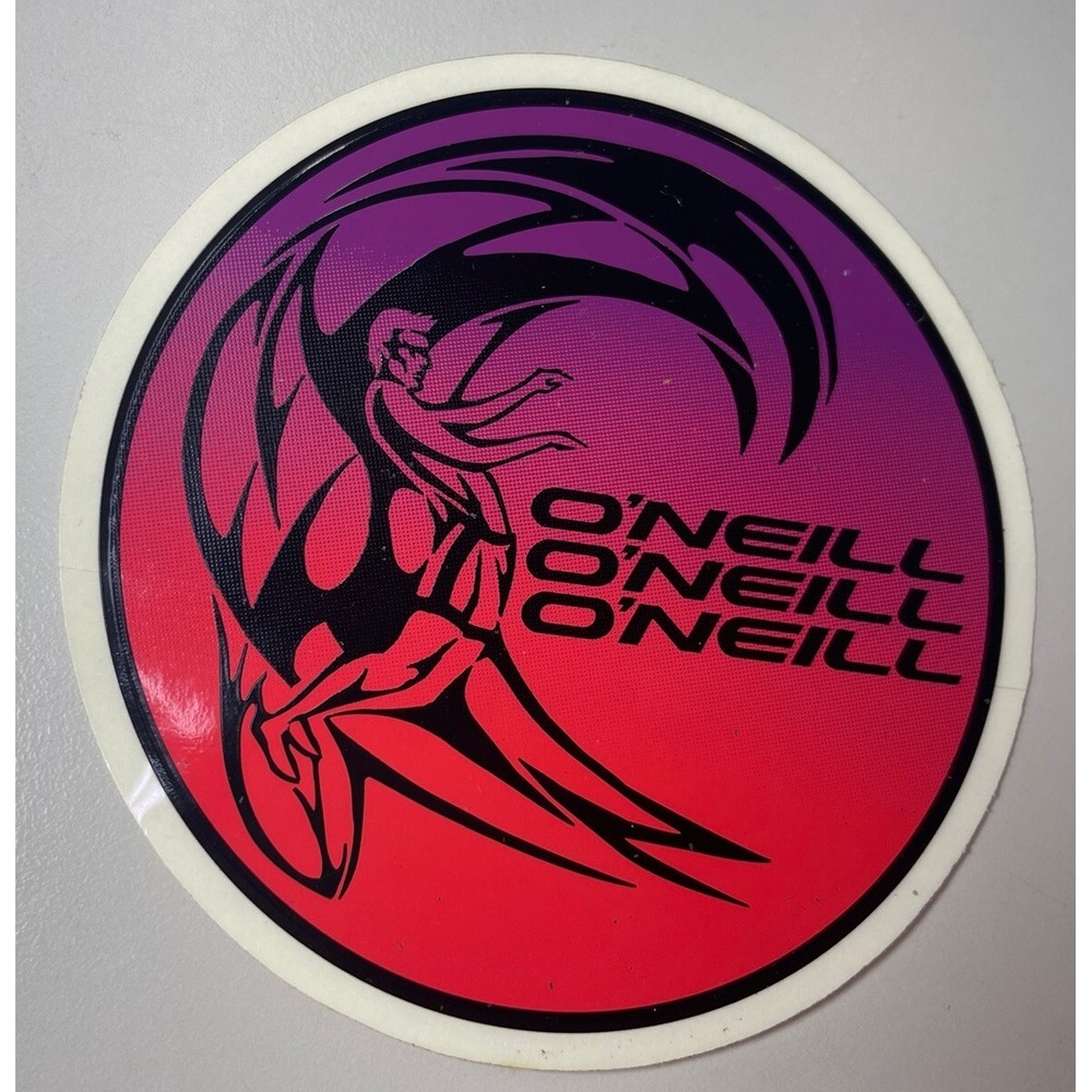 NEW ONEILL VINTAGE 90'S SURFBOARD SKATEBOARD SURF STICKER 3 3/4"